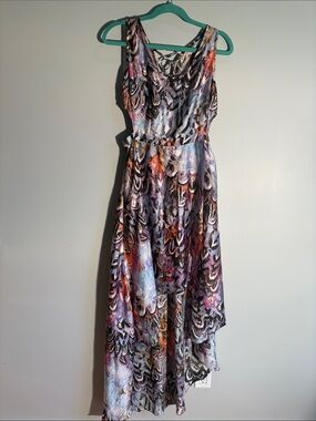 Ark & Co Printed Maxi Dress | Boho Cutout Dress | Size L
